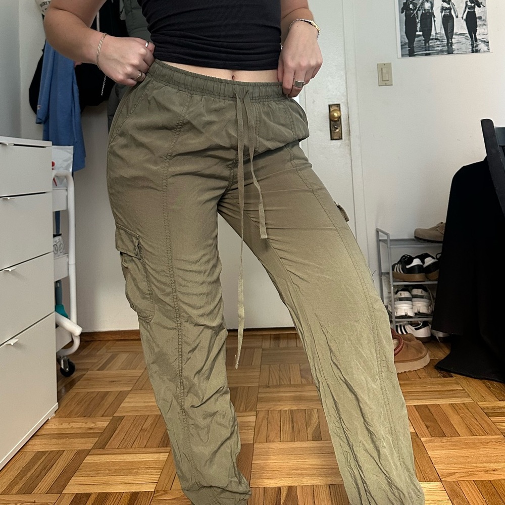 Soft green cargo pants